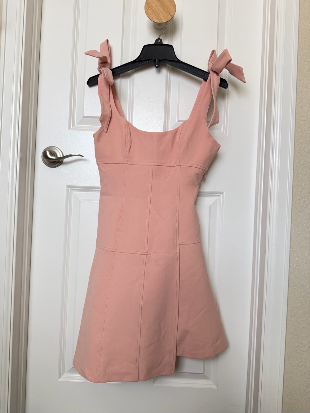 Cinq à Sept Pink Bow Tie Strap Mini Dress Size 2